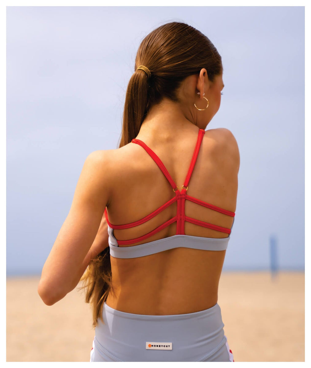 Trifecta two-tone stretch sports bra