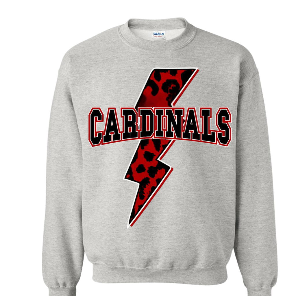 Cardinals Lightning Crew Neck Sweatshirt- Youth & Adult Beyond the Barre