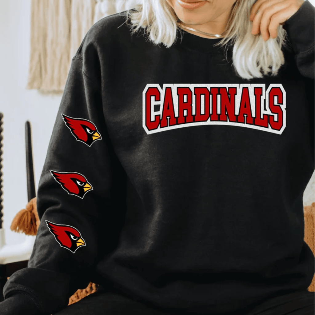 Cardinals Sleeve Crew Neck Pullover-Adult Beyond the Barre