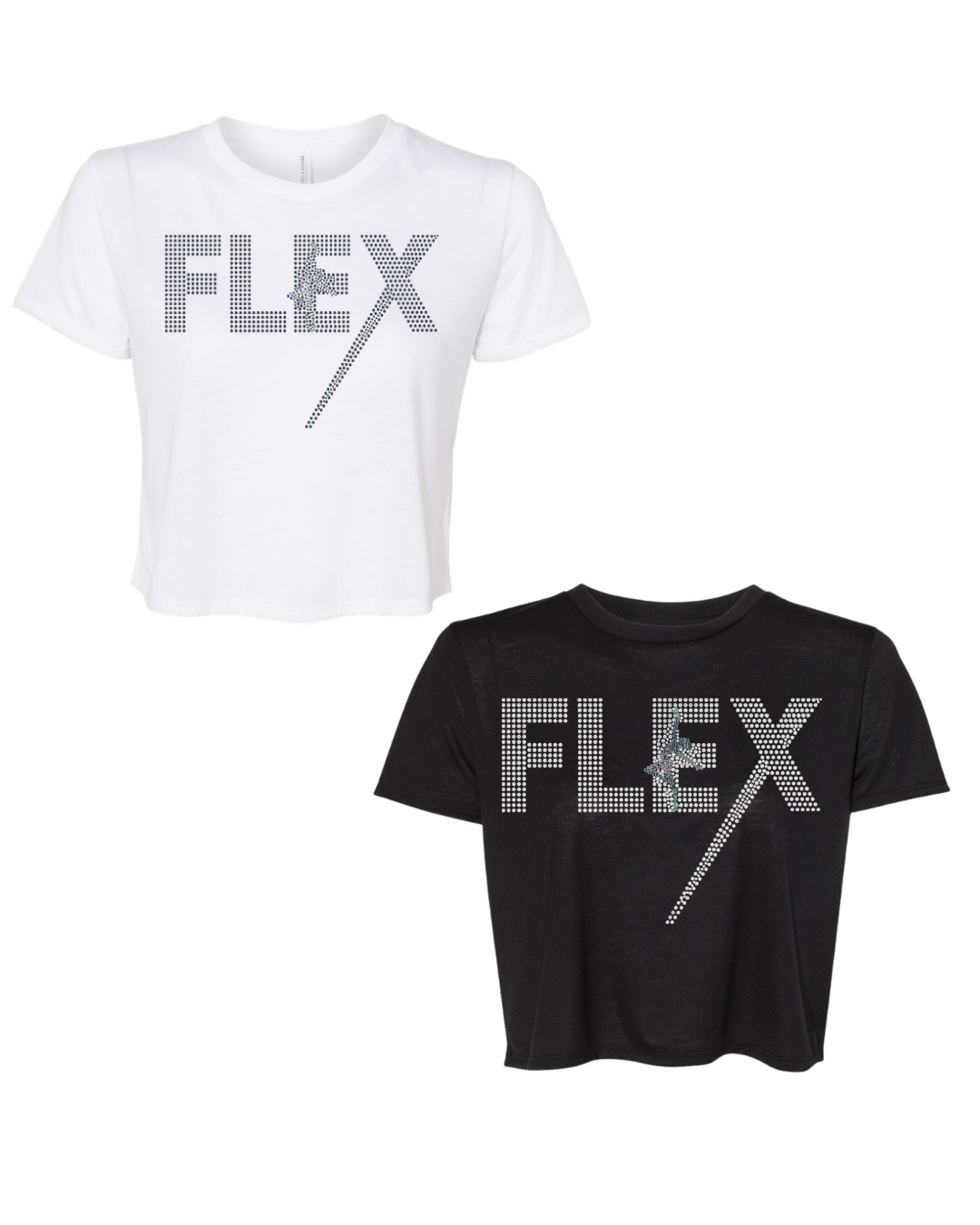 Flex Dance Experience Cropped Rhinestone Tee Beyond the Barre