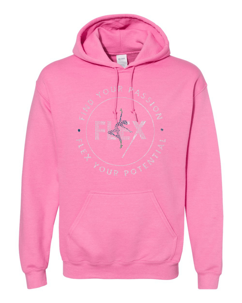 Flex Dance Experience Rhinestone Crewneck Sweatshirt -Circle Logo Beyond the Barre