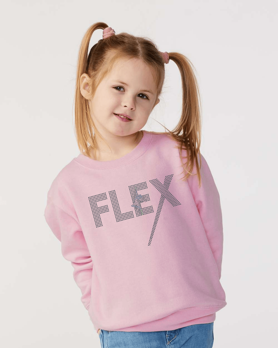 Flex Dance Experience Rhinestone Crewneck Sweatshirt (Toddler) Beyond the Barre