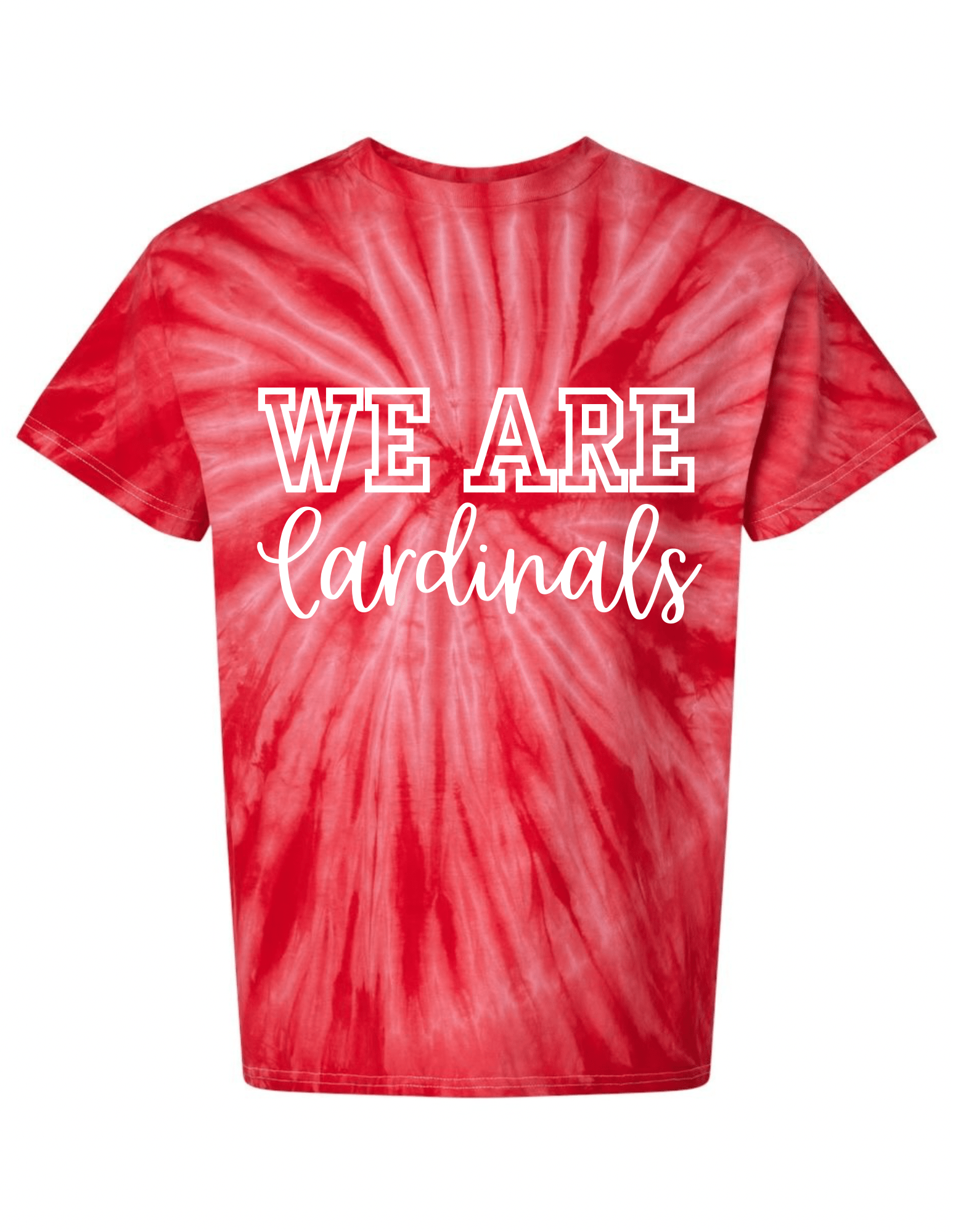 We are Cardinals Tie Dye T-shirt: Adult Beyond the Barre