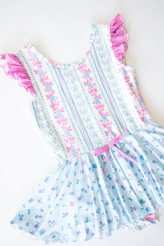 Cheeky Plum - Farrah Leotard - Rosé Ribbon Luxe Cheeky Plum