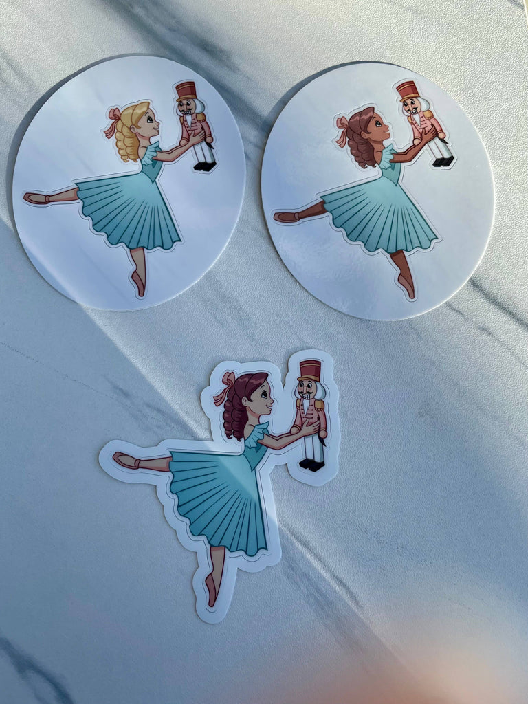 Denali & Co. - Clara & the Nutcracker Sticker – 3.6” x 4.5” – 3 Choices: Variety (2 of each) / No Packaging Denali & Co.