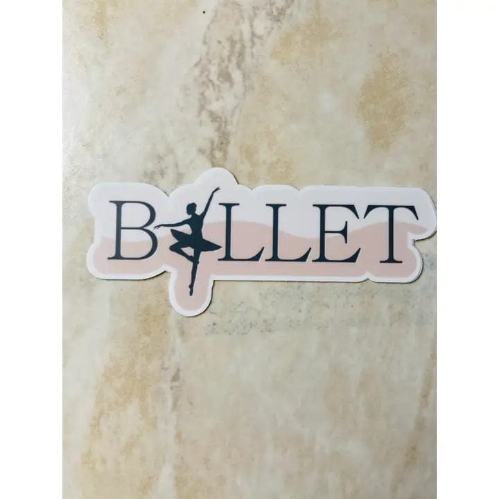 Ballet Pink Dance Sticker, 4.0" X 1.7" Denali & Co. sticker