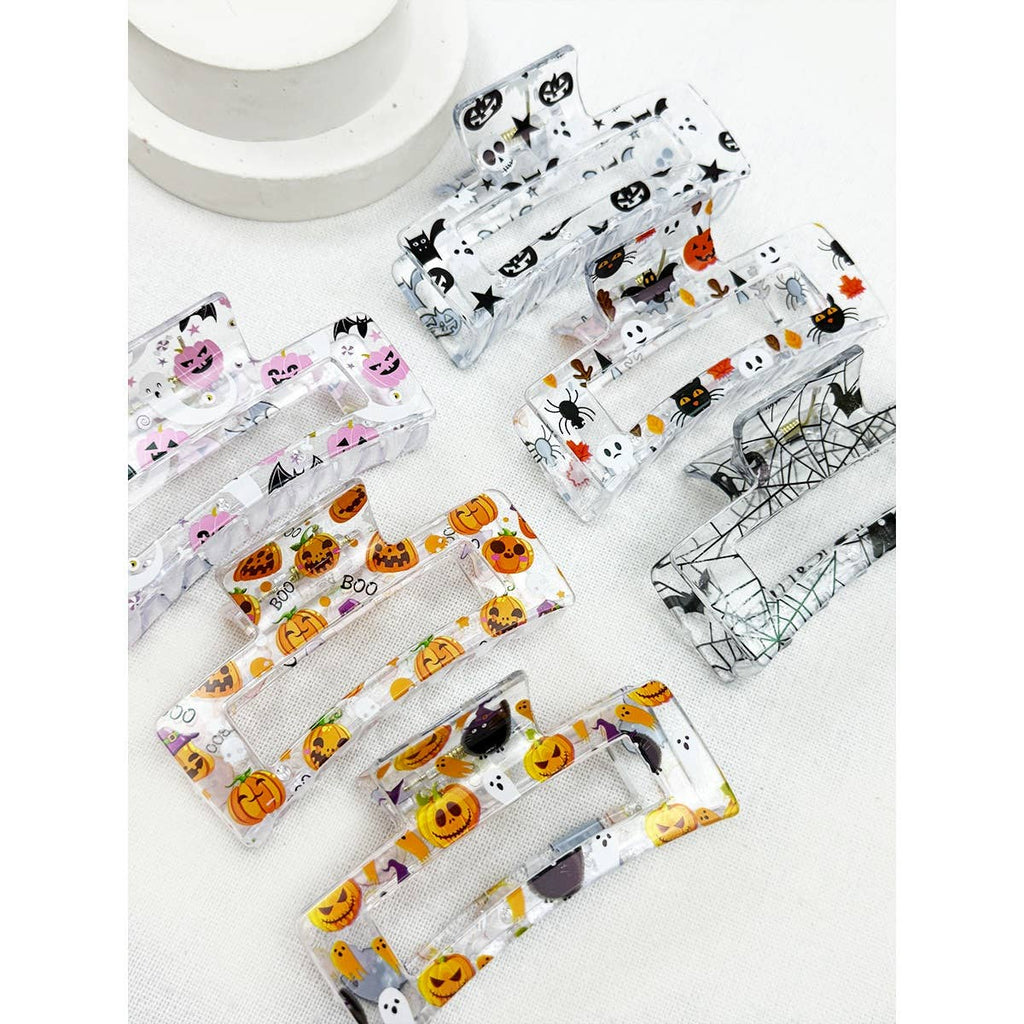 Love and Repeat - Printed Halloween Theme Hair Claw Clip Love and Repeat