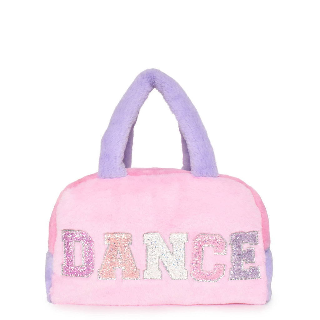 OMG Accessories - Color Block Plush "DANCE" Medium Duffle Bag OMG Accessories