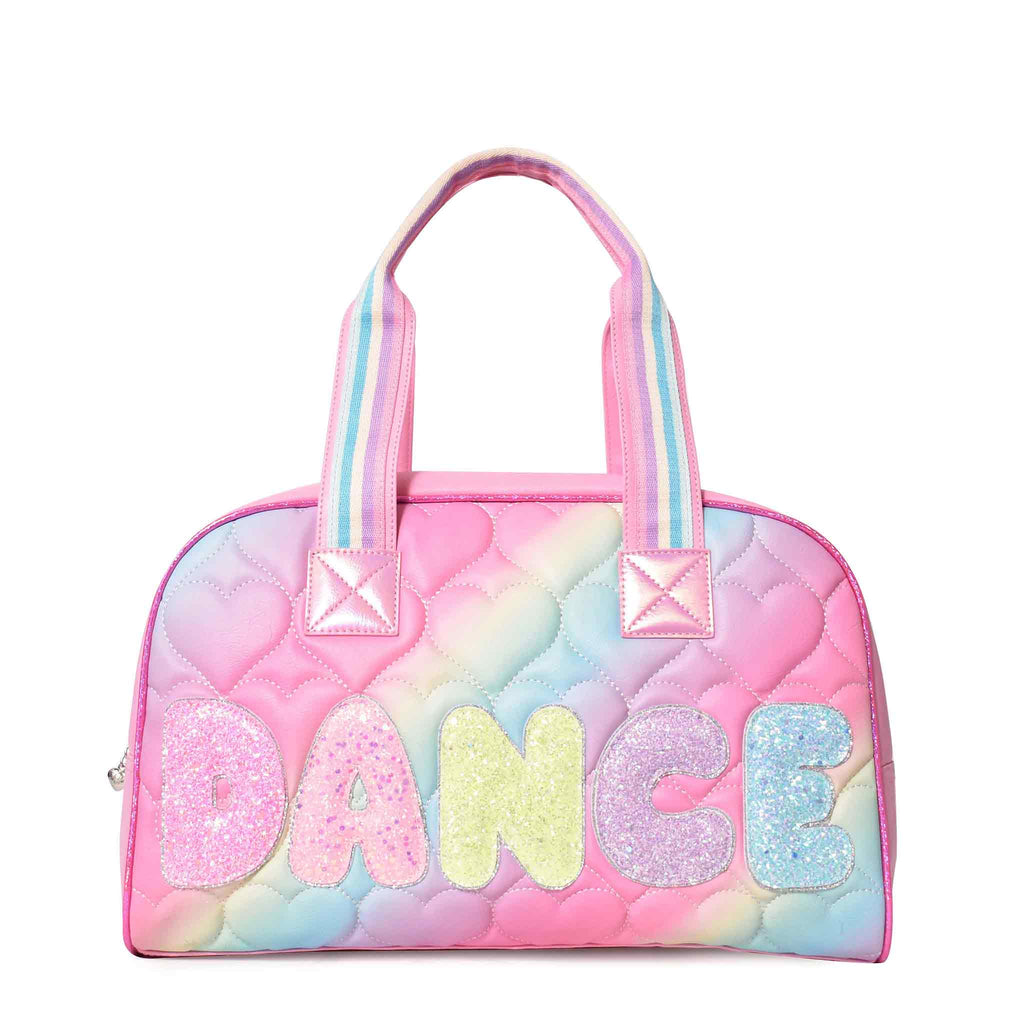 OMG Accessories - 'Dance' Heart-Quilted Ombre Medium Duffle Bag OMG Accessories