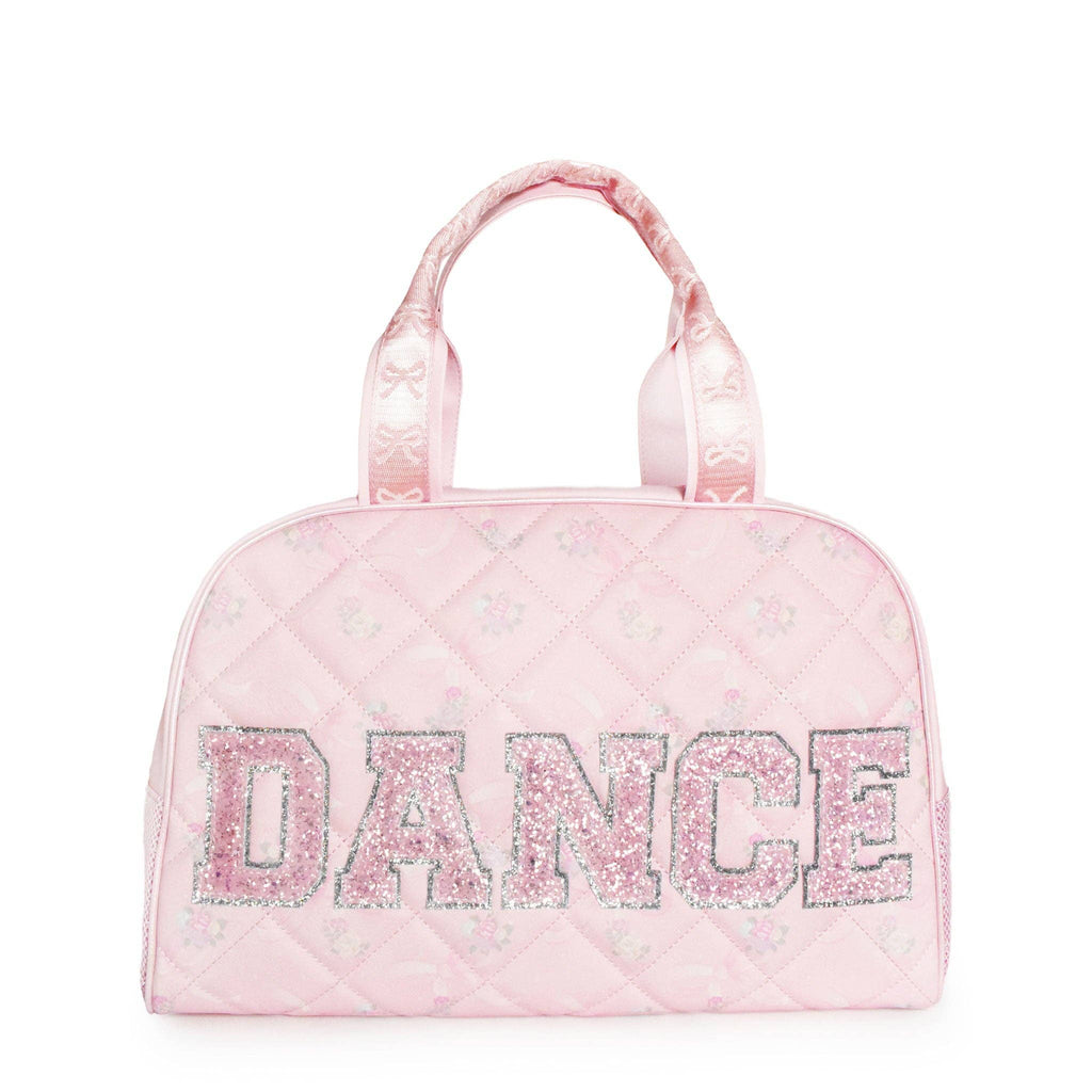 OMG Accessories - 'DANCE' Quilted Floral Bow Print Medium Duffle Bag OMG Accessories