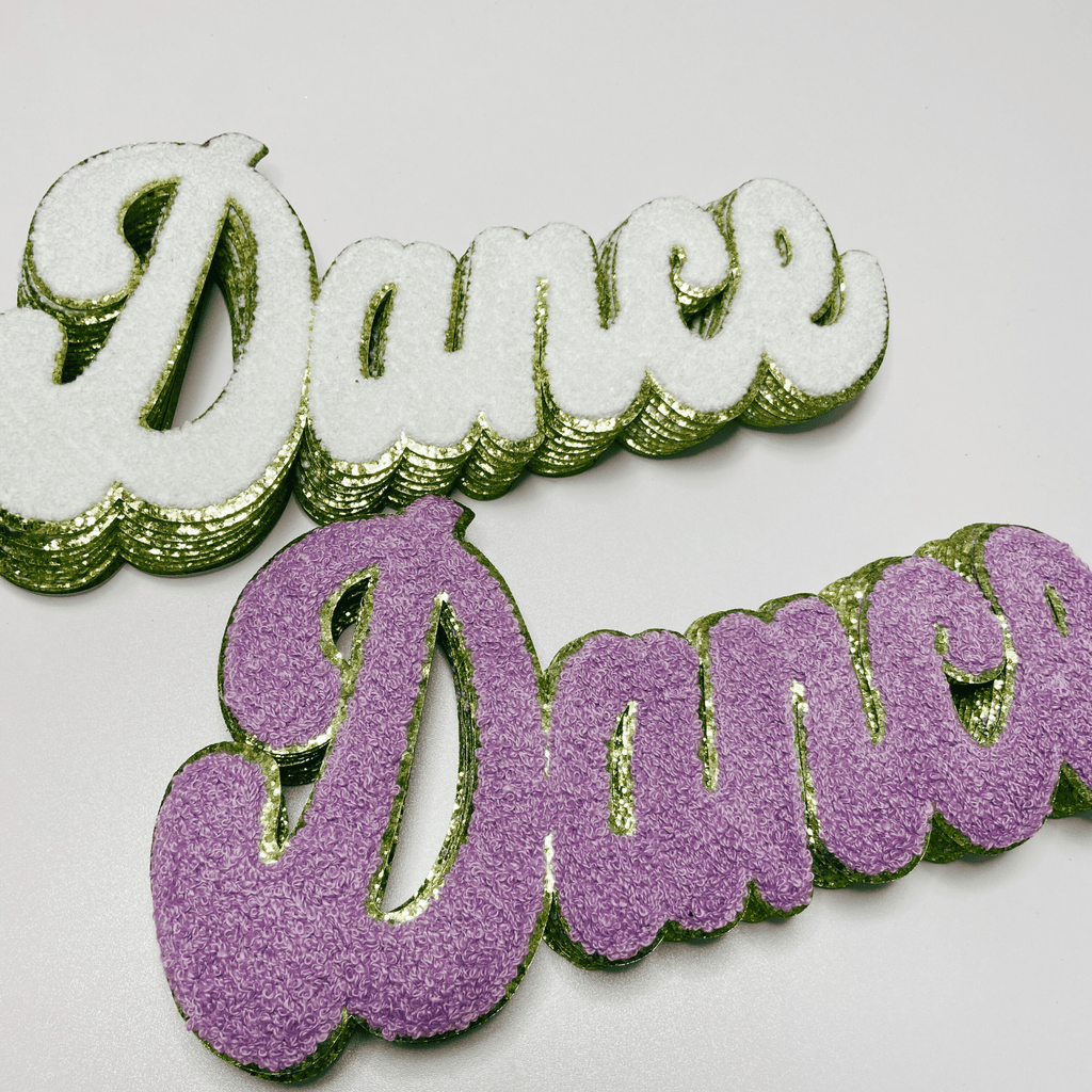 TEELUX - Chenille Dance  11" x 6" - Chenille Patch (Choice of Color) TEELUX