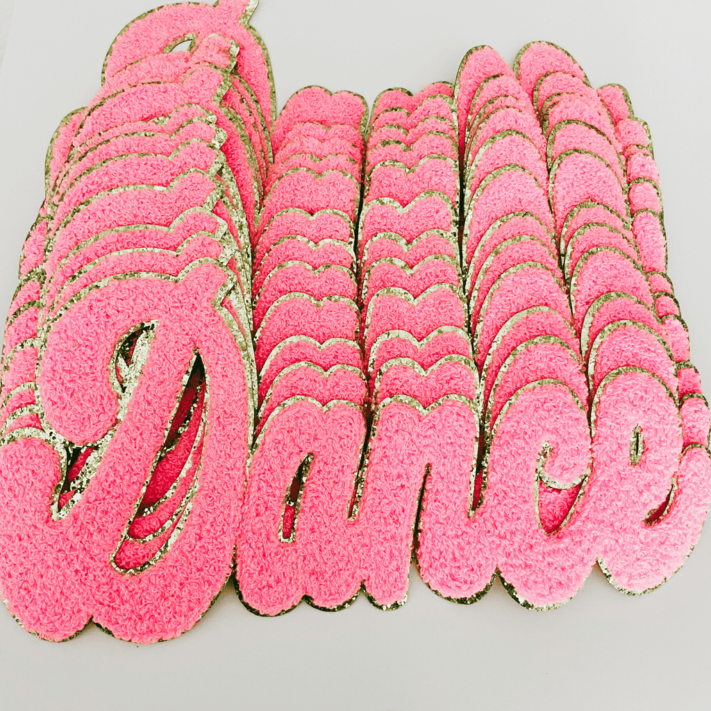 TEELUX - Chenille Dance in Pink 11" x 6" - Chenille Patch TEELUX