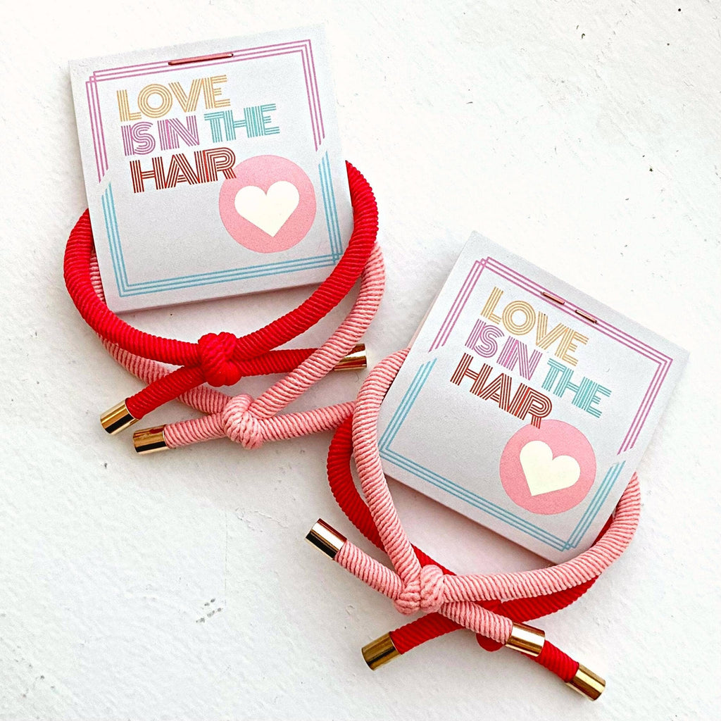 Tiny Gift Society - "Love is in the Hair" Hair Tie - Valentines Thank You Gift Tiny Gift Society