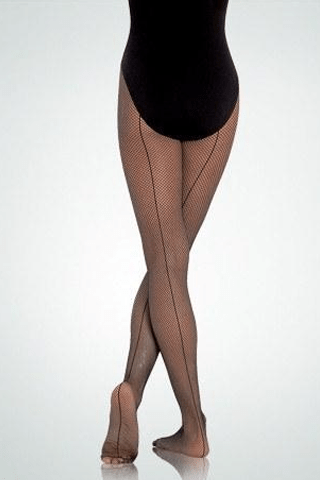 BODY WRAPPERS SEAMED FISHNET TIGHTS-ADULT bodywrappers tights