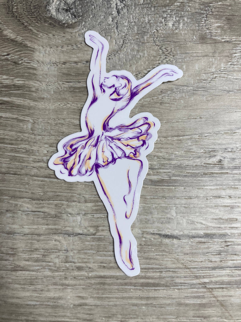 Denali & Co. - Line Drawing Dancer Vinyl Sticker, 2.3" x 4" Denali & Co.