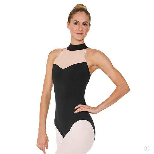 Women Mesh Built in Bra Leotard Bodysuit Ballet Dance Dress