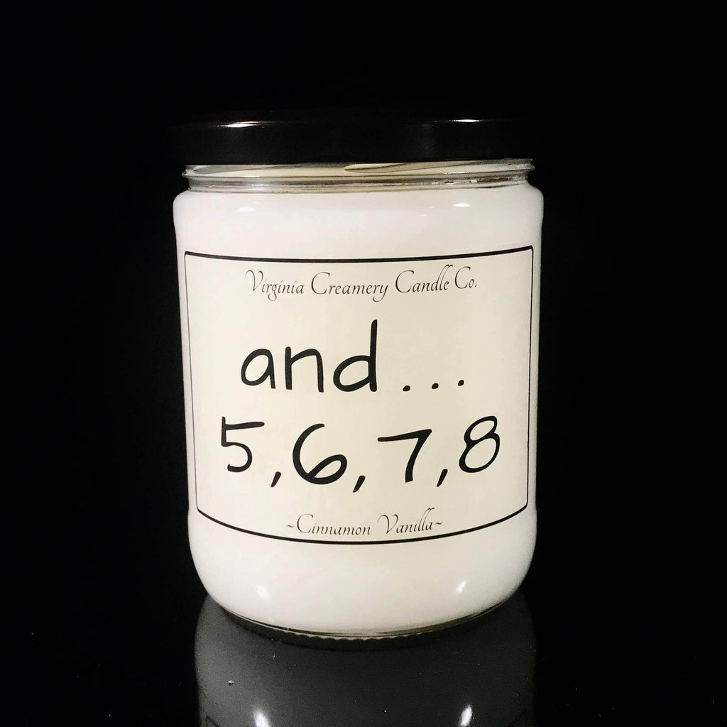 Virginia Creamery Candle Co. - D3 - and...5,6,7,8  Dance Candle   16oz Jar Virginia Creamery Candle Co.